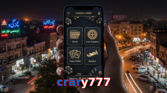 Main screen of Crary777 app page for PK players