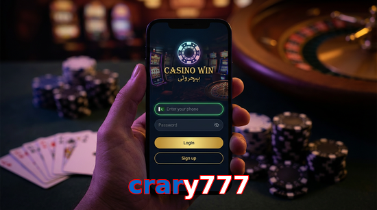 Main screen of Crary777 login page for PK players
